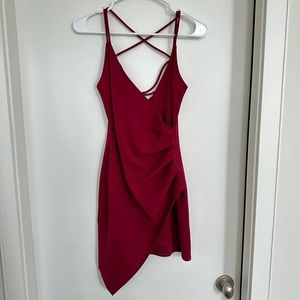 Burgundy strappy mini dress♥️